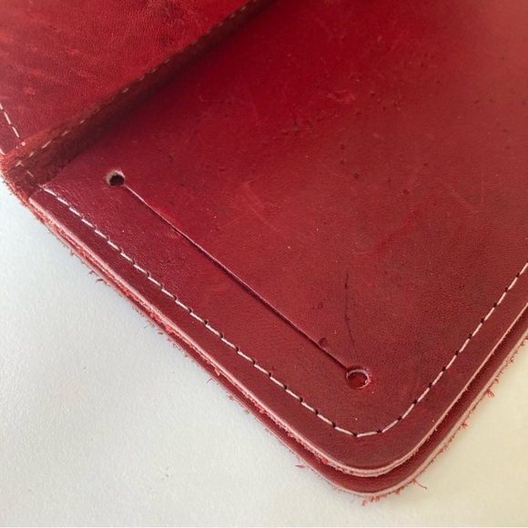 Sandalwood Cowhide Brasil Wallet in Burgundy 4”x7” - Picture 7 of 11